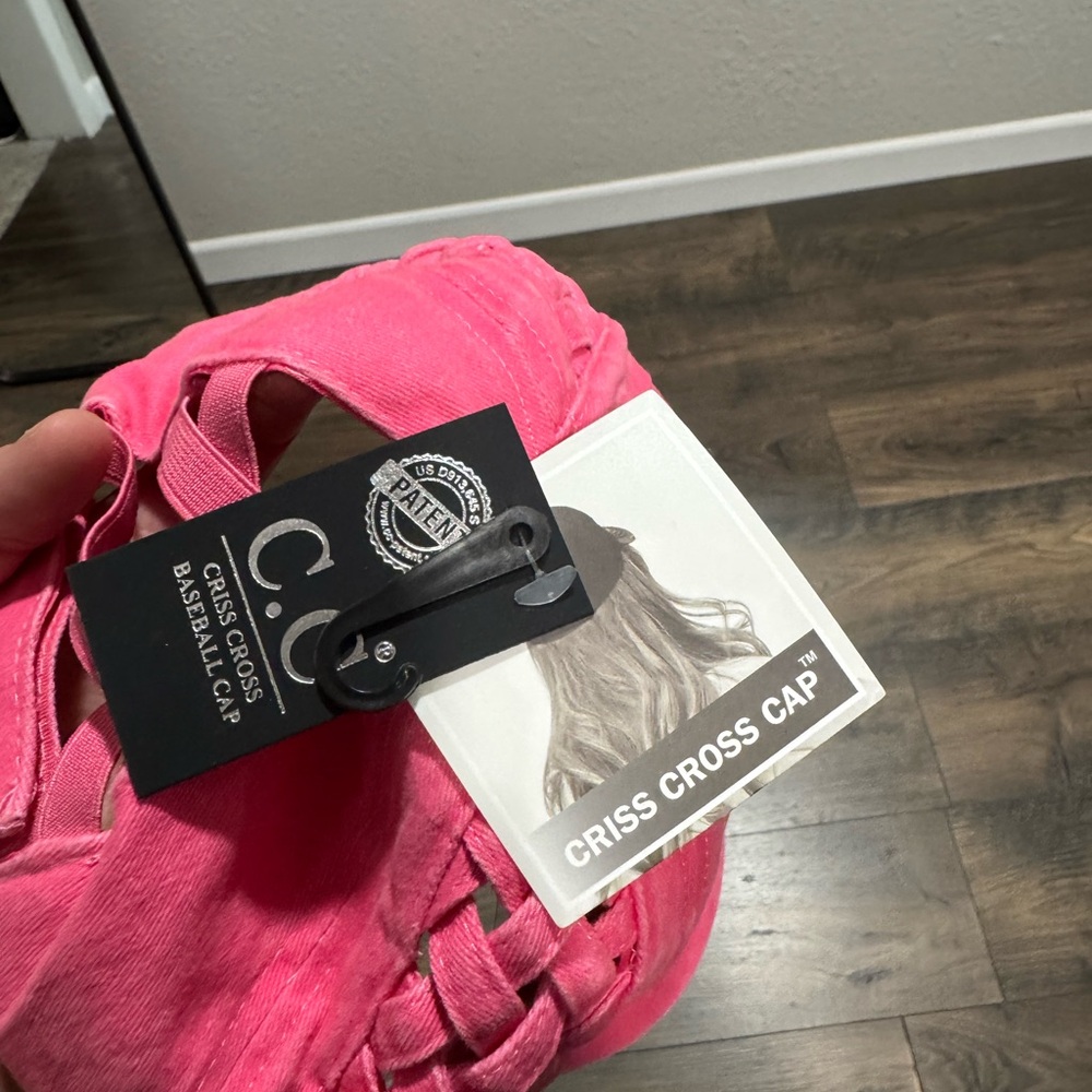 C.C Black Criss Cross Cap - Pink - Picture 5 of 5